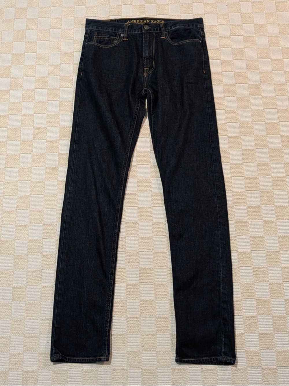American Eagle Outfitters Men’s Dark Indigo Slim Straight Jeans Size 30x36
